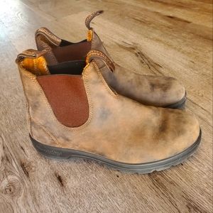 Blundstone leather hiking outdoor boots womens size 9, men's size 7 brown tan